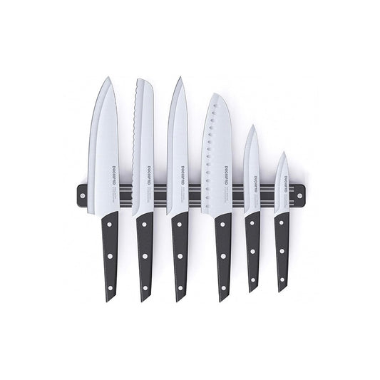 Magnetic Knife Strip With Knife Set - 6 Piece Knife Set